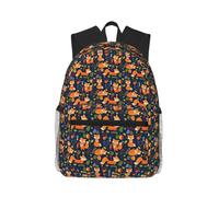 ZTPOWQA Cute Animal Fox Flower Print Unisex Lightweight Casual Backpack Gym Travel Hiking Commutes Daily Outdoor Use