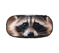 ZTPOWQA Cute Raccoon (1) Print Fashionable Pencil Case Functional Pen Pouch School Travel Office Use Convenience