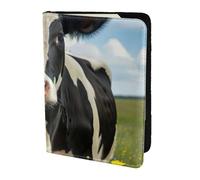 ZTPOWQA Dairy Cow Print Men Women Passport Travel Document Stylish Secure Wallet Leather Case Accessory