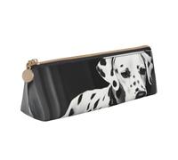 ZTPOWQA Dalmatian 1 Print Adults Triangular Pencil Case Stylish Large-Capacity Pouch Stationery Organizer