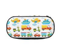 ZTPOWQA Diversified Transportation Print Fashionable Pencil Case Functional Pen Pouch School Travel Office Use Convenience