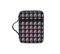 ZTPOWQA Dog Animal Pet Paw Print Bible Storage Bag for Men Women Pastors Waterproof Organizer Scripture Holder