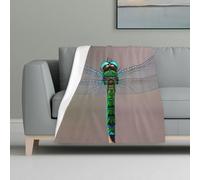 ZTPOWQA Dragonfly Print Soft Warm Cozy Flannel Blanket for Bed Couch Travel Camping Washable Winter Autumn