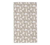 ZTPOWQA Easter Bunny Floral Print Soft Absorbent Bath Towel For Home Bathroom Gym Travel Swimming Pool Holidays