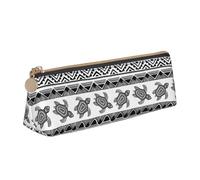 ZTPOWQA Ethnic Turtle Striped Print Teenagers Pencil Case Large Capacity High Organizer Bag School Daily Essentials