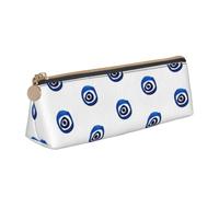 ZTPOWQA Evil Eyes Print Adults Triangular Pencil Case Stylish Large-Capacity Pouch Stationery Organizer