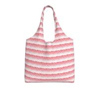 ZTPOWQA Falling Red Hearts Print Extra-Large Canvas Tote Bag Eco-Friendly Shoulder Bags Shopping Travel Daily Handbag