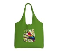 ZTPOWQA Fantastic Parrot Feather 1 Print Extra-Large Canvas Tote Bag Eco-Friendly Shoulder Bags Shopping Travel Daily Handbag