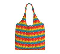 ZTPOWQA Fantastic Parrot Feather Print Extra-Large Canvas Tote Bag Eco-Friendly Shoulder Bags Shopping Travel Daily Handbag