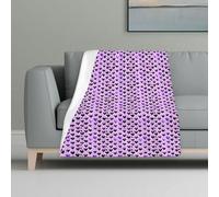 ZTPOWQA Fashional Purple Hearts Print Soft Warm Cozy Flannel Blanket for Bed Couch Travel Camping Washable Winter Autumn