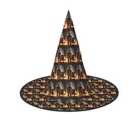 ZTPOWQA Firefighter Fireman Flame Print Season Hat Unisex Carnival Party Aaccessory Cosplay Costume Themed Festive Headwear