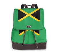 ZTPOWQA Flag Of Jamaica Print Stylish Women'S Leather Backpack Travel Bag For Ladies Adjustable Straps Multiple