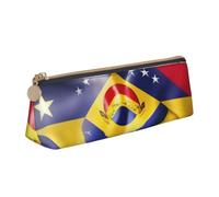ZTPOWQA Flag of Venezuela Print Adults Triangular Pencil Case Stylish Large-Capacity Pouch Stationery Organizer