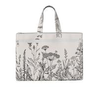 ZTPOWQA Floral Herbs Botanical Engraving Print Foldable Canvas Tote File Bag Document Office Travel Business Meetings Storage Bags