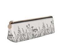 ZTPOWQA Floral Herbs Botanical Engraving Print Teenagers Pencil Case Large Capacity High Organizer Bag School Daily Essentials