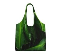 ZTPOWQA Fresh Banana Leaves Print Extra-Large Canvas Tote Bag Eco-Friendly Shoulder Bags Shopping Travel Daily Handbag