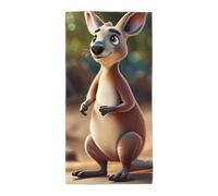 ZTPOWQA Funny Cartoon Kangaroo Zoo (2) Print Extra Long Beach Towelfor Men Women Lightweight Quick-Dry Outdoor Gym Bath Towels