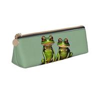ZTPOWQA Funny Green Frogs 1 Print Teenagers Pencil Case Large Capacity High Organizer Bag School Daily Essentials