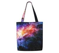 ZTPOWQA Galaxy In The Universe Print Canvas Shoulder Bag Large Capacity Tote Shopping Everyday Use Weekend Adventures