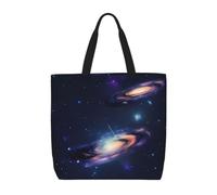 ZTPOWQA Galaxy In The Universe Print Eco-Friendly Extra-Large Organizer Bag Shoulder Tote Work Shopping Beach Travel