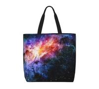 ZTPOWQA Galaxy In The Universe Print Eco-Friendly Extra-Large Organizer Bag Shoulder Tote Work Shopping Beach Travel