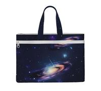 ZTPOWQA Galaxy In The Universe Print Foldable Canvas Tote File Bag Document Office Travel Business Meetings Storage Bags