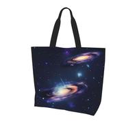 ZTPOWQA Galaxy in The Universe Print Large Capacity Shoulder Bag Unisex Lightweight Tote Casual Outings Daily Travel