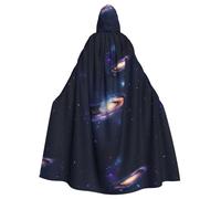 ZTPOWQA Galaxy In The Universe Print Unisex Hooded Cloak Cosplay Costume Carnival Masquerade Festivals Themed Parties