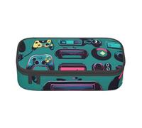 ZTPOWQA Gaming Controller Patterns Print Pencil Case Functional Stylish Teenagers Girls Adults School College Everyday Use