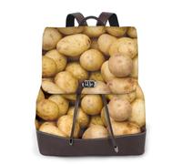 ZTPOWQA Garden Potatoes Print Stylish Women'S Leather Backpack Travel Bag For Ladies Adjustable Straps Multiple