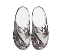 ZTPOWQA Glitter Abstract Diamond Crystal Pattern Print Practical Anti Pilling Washable Slippers Women Men TPR Sole Indoor Outdoor shoes