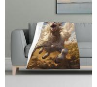ZTPOWQA Goat Frolic Print Soft Warm Cozy Flannel Blanket for Bed Couch Travel Camping Washable Winter Autumn