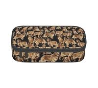 ZTPOWQA Golden Retrievers Print Pencil Case Functional Stylish Teenagers Girls Adults School College Everyday Use