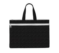 ZTPOWQA Gothic Rose Print Print Foldable Canvas Tote File Bag Document Office Travel Business Meetings Storage Bags