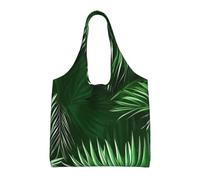 ZTPOWQA Green Leaves Of Palm Tree Tropical Plants Print Extra-Large Canvas Tote Bag Eco-Friendly Shoulder Bags Shopping Travel Daily Handbag