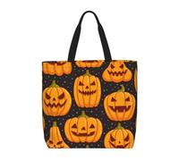 ZTPOWQA Halloween Pumpkin Patterns Print Eco-Friendly Extra-Large Organizer Bag Shoulder Tote Work Shopping Beach Travel