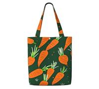 ZTPOWQA Happy Carrot Print Canvas Shoulder Bag Large Capacity Tote Shopping Everyday Use Weekend Adventures