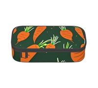 ZTPOWQA Happy Carrot Print Pencil Case Functional Stylish Teenagers Girls Adults School College Everyday Use