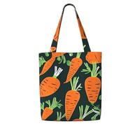 ZTPOWQA Happy Carrot Seamless Pattern Print Canvas Shoulder Bag Large Capacity Tote Shopping Everyday Use Weekend Adventures