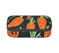 ZTPOWQA Happy Carrot Seamless Pattern Print Pencil Case Functional Stylish Teenagers Girls Adults School College Everyday Use