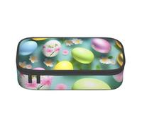 ZTPOWQA Happy Easter Holiday Print Pencil Case Functional Stylish Teenagers Girls Adults School College Everyday Use
