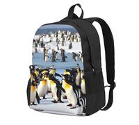 ZTPOWQA Happy Penguin Print Adult Backpack Water-Resistant Lightweight Commuters Outdoor Adventurers Picnics