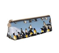 ZTPOWQA Happy Penguin Print Teenagers Pencil Case Large Capacity High Organizer Bag School Daily Essentials