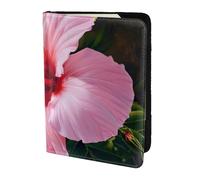 ZTPOWQA Hawaii Pink Flower Print Men Women Passport Travel Document Stylish Secure Wallet Leather Case Accessory