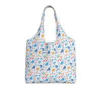 ZTPOWQA Hockey Elements Creative Patterned Print Extra-Large Canvas Tote Bag Eco-Friendly Shoulder Bags Shopping Travel Daily Handbag