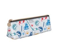 ZTPOWQA Hockey Elements Creative Patterned Print Teenagers Pencil Case Large Capacity High Organizer Bag School Daily Essentials