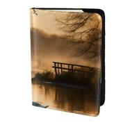 ZTPOWQA Hunting Flying Wild Ducks Print Men Women Passport Travel Document Stylish Secure Wallet Leather Case Accessory