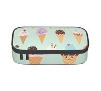 ZTPOWQA Ice Cream Cones Print Pencil Case Functional Stylish Teenagers Girls Adults School College Everyday Use