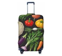 ZTPOWQA Introduction of Various Vegetables Print Washable Suitcase Cover Personalized Luggage Protector Travel Elastic Anti Scratch