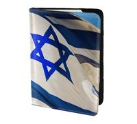ZTPOWQA Israeli Flag Print Men Women Passport Travel Document Stylish Secure Wallet Leather Case Accessory